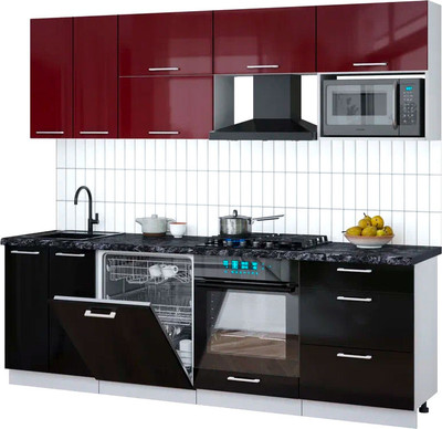 Кухонный гарнитур, Мила Gloss 2.4-ПМ2 
Кухонный гарнитур, Мила Gloss 2.4-ПМ2