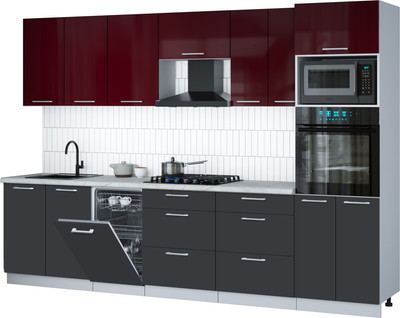 Кухонный гарнитур, Мила Gloss 3.05-ПМ3 
Кухонный гарнитур, Мила Gloss 3.05-ПМ3