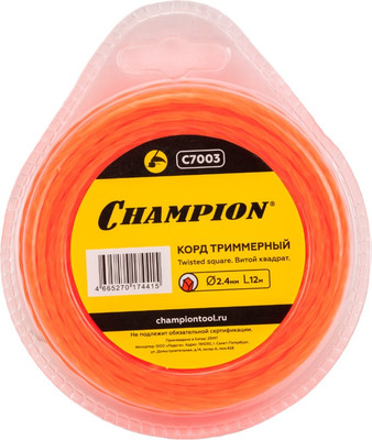 Леска для триммера, Twisted Square / C7003
Леска для триммера, Twisted Square / C7003