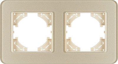 Рамка для выключателей и розеток, FRM-OMALI-GS-2-GD / 049695 
Рамка для выключателей и розеток, FRM-OMALI-GS-2-GD / 049695