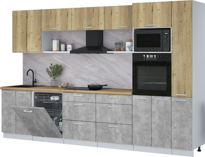 Кухонный гарнитур, Мила Лайт 3.3-ПМ1
Кухонный гарнитур, Мила Лайт 3.3-ПМ1