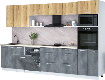 Кухонный гарнитур, Мила Лайт 3.3-ПМ1-2
Кухонный гарнитур, Мила Лайт 3.3-ПМ1-2