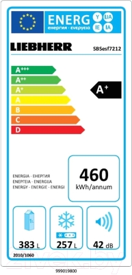Холодильник с морозильником Liebherr SBSesf 7212