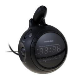 Радиочасы Hyundai H-1525  (Black) - вид сбоку