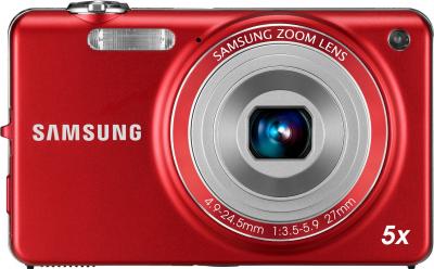 Компактный фотоаппарат Samsung ST65 (EC-ST65ZZBPRRU) Red - вид спереди