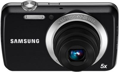 Компактный фотоаппарат Samsung EC-PL20 (EC-PL20ZZBPBRU) Black - Вид спереди
