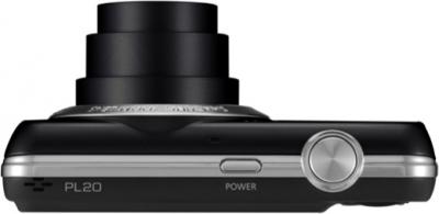 Компактный фотоаппарат Samsung EC-PL20 (EC-PL20ZZBPBRU) Black - Вид сверху