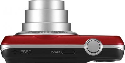 Компактный фотоаппарат Samsung ES80 (EC-ES80ZZBPRRU) Red - вид сверху