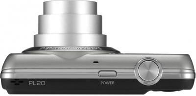 Компактный фотоаппарат Samsung EC-PL20 (EC-PL20ZZBPSRU) Silver - Вид сверху