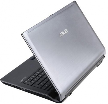 Ноутбук Asus N53Sv-SX117D - сбоку полуоткрытый