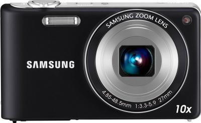 Компактный фотоаппарат Samsung PL210 (EC-PL210ZBPBRU) Black - вид спереди