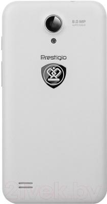 Смартфон Prestigio MultiPhone 3450 Duo (белый) - вид сзади