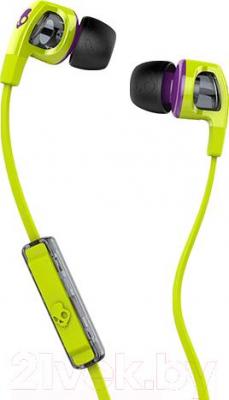 Наушники-гарнитура Skullcandy Smokin Buds (Hot Lime-Purple) - общий вид