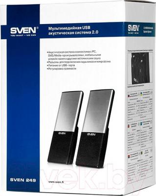 Мультимедиа акустика Sven 249 (черный) - в упаковке