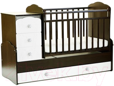 Детская кровать-трансформер СКВ 940038-1 (венге-белый)