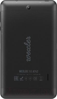 Планшет Wexler TAB A742 (4GB, 3G, черный) - вид сзади