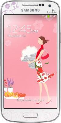 Смартфон Samsung Galaxy S4 La Fleur / I9500 (белый) - общий вид