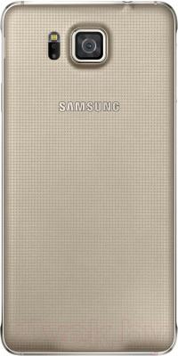 Смартфон Samsung G850F Galaxy Alpha (золотой) - вид сзади
