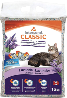 Наполнитель для туалета Intersand Classic Lavender / 30206 (15кг)