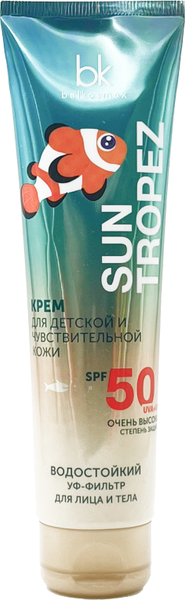 Крем солнцезащитный BelKosmex Sun Tropez SPF50 для чувствительной кожи (100мл)