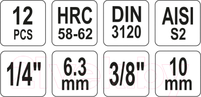 Изображение товара Набор головок слесарных Yato YT-04332