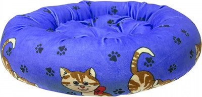 Лежанка для животных ZOONIK Кошки. С подушкой / 22304 (синий) - 