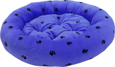 Лежанка для животных ZOONIK Лапки. С подушкой / 22306 (синий) - 