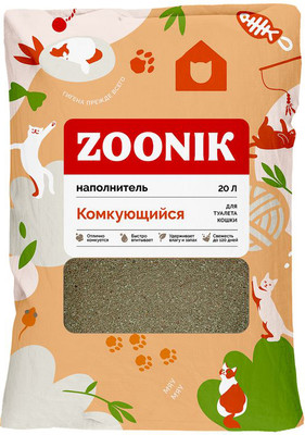 Наполнитель для туалета ZOONIK Комкующийся / 06225 (20л) - 