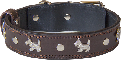 Ошейник ZOONIK Премиум классик / 10148 (коричневый) - 