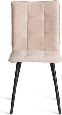 Стул Tetchair Bari флок (молочный/черный) -