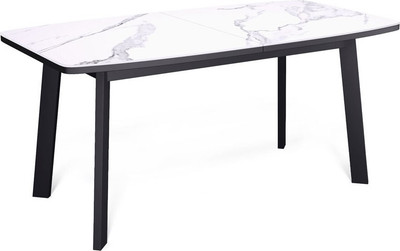 Обеденный стол Kenner AA1400 (черный/керамика/мрамор белый) - 
