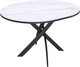 Обеденный стол Kenner R1000 (черный/керамика мрамор белый) - 