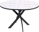 Обеденный стол Kenner R1100s (черный/керамика мрамор белый глянец) - 