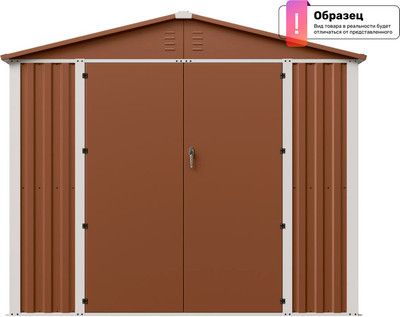 Сарай из металла No Brand С двухскатной крышей SP-DS-02 (раздвижные двери) - 