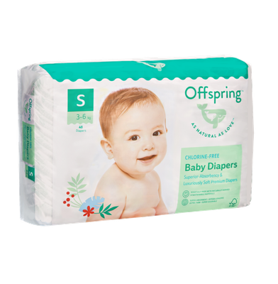 Подгузники детские Offspring S 3-6кг Первый Новый Год / OF01S48XMAS (48шт) - 