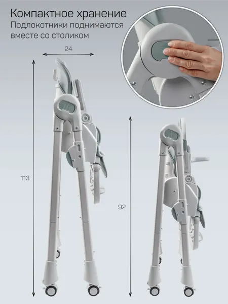 Стульчик для кормления Amarobaby Yummy / AB25-23YUM/13