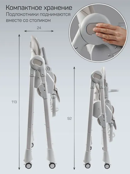 Купить Стульчик для кормления Amarobaby Yummy / AB25-23YUM/33 в Солигорске