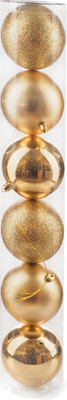 Набор шаров новогодних Ausini VT25-04009-1 (золото, 6шт) - 