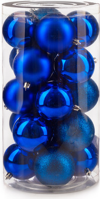 Набор шаров новогодних Ausini VT25-04007-4 (синий, 20шт) - 
