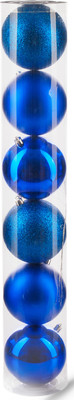Набор шаров новогодних Ausini VT25-04009-4 (синий, 6шт) - 