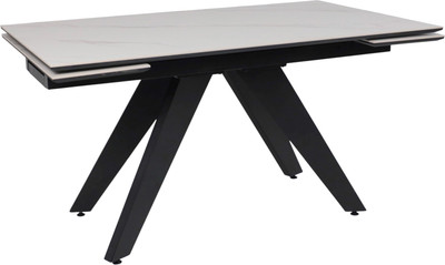 Обеденный стол LEPREMO AV 2122 раздвижной 140-200x85  (белый, матовый Snow White/черный) - 