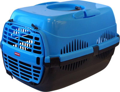 Переноска для животных ZOONIK 22600-4 (голубой/черный) - 