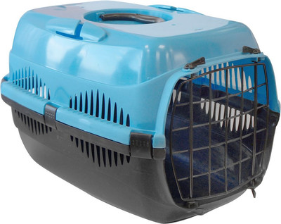 Переноска для животных ZOONIK 22601-4 (голубой/черный) - 