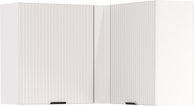 Шкаф навесной для кухни Олмеко Венера угловой (белый/белый фрезерованный/белый) -