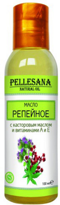Масло косметическое Pellesana Репейное с касторовым маслом и витаминами А и Е (100мл) - 