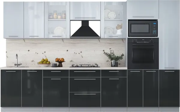 Купить Кухонный гарнитур Интерлиния Мила Пластик 3.4 в Солигорске