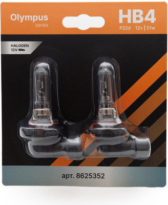 Комплект автомобильных ламп Storex Olympus HB4 9006.12V.51W / 8625352 (2шт) -