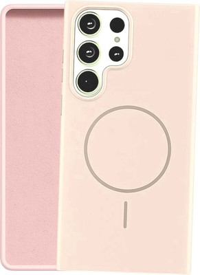 Чехол-накладка Bingo Silicone Magnetic для Samsung S25 Ultra (пудровый) -