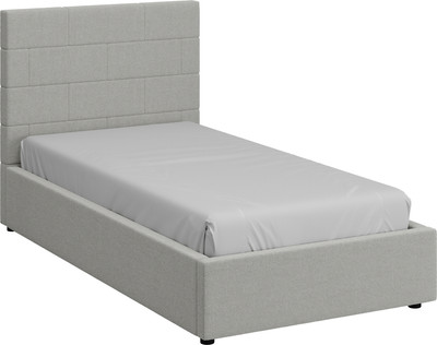 Односпальная кровать Bravo Мебель Тайм 90х200 без ПМ стаандарт 4 вариант (серебряный) - 