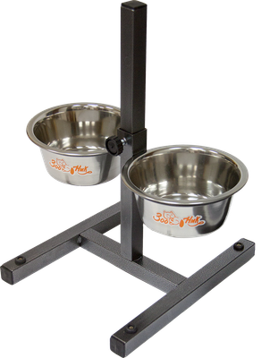 Подставка для мисок ZOONIK 08827-2 (металлик, с мисками) - 